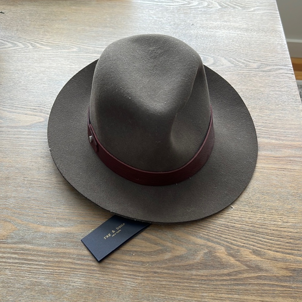 Rag & Bone fedora hat, brown, M